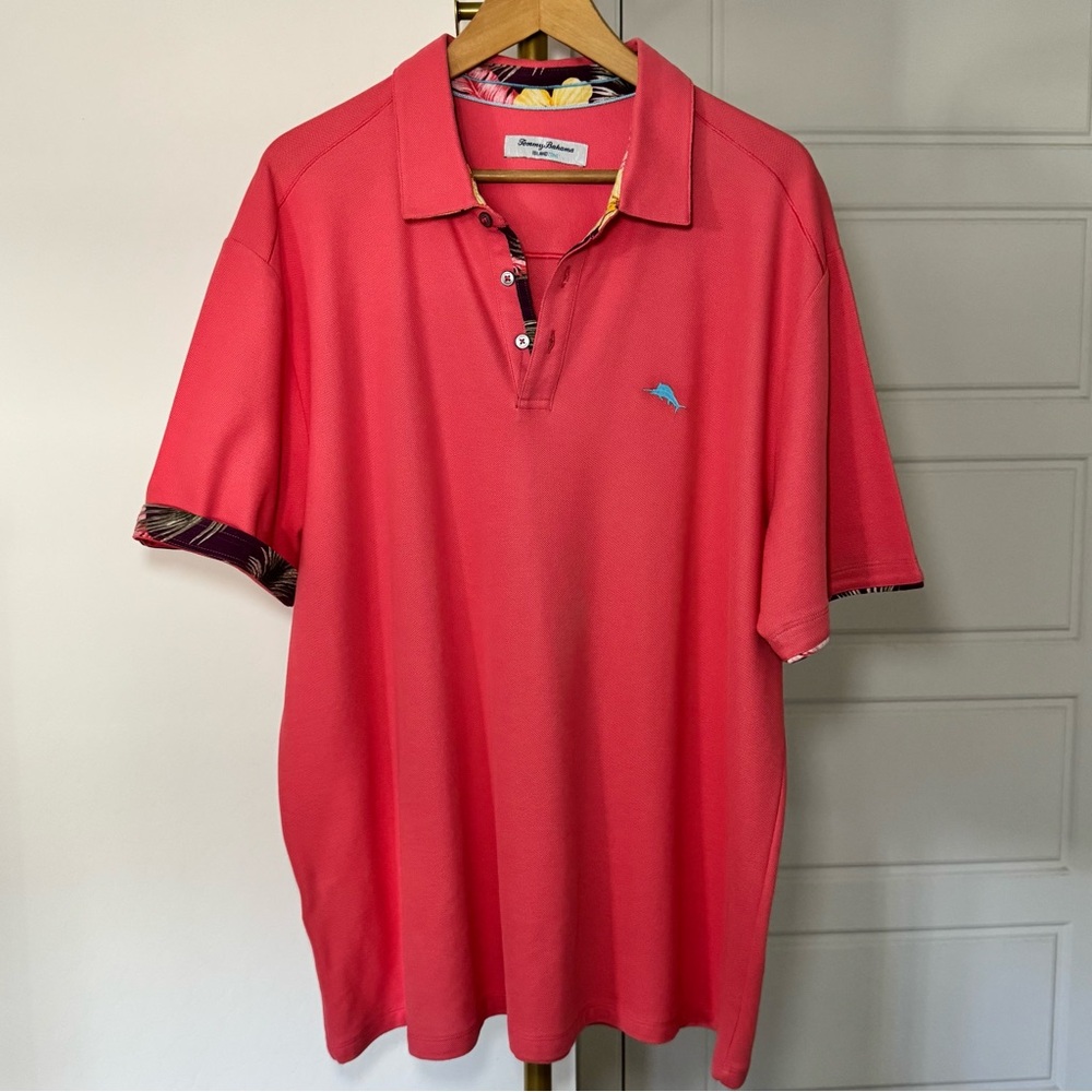 Men's Coral Island Zone Golf Polo Shirt Size XXL‎ Island Vibes Resortwear Preppy